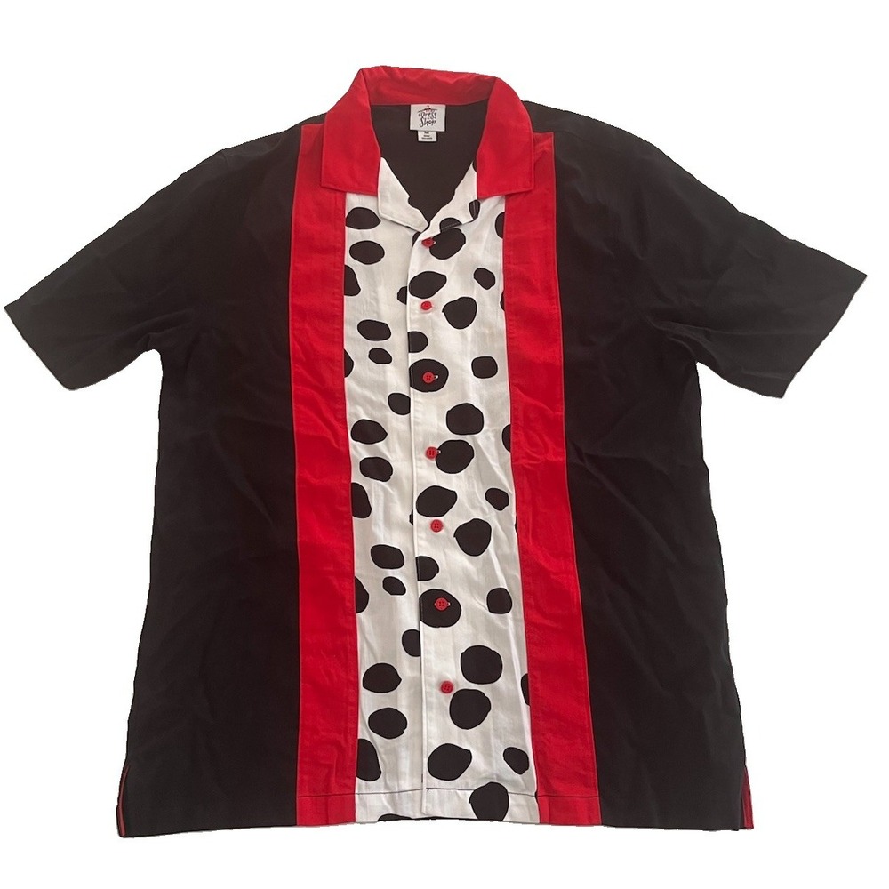 Disney The Dress Shop  Camp Bowling Shirt Medium Cruella De Vil